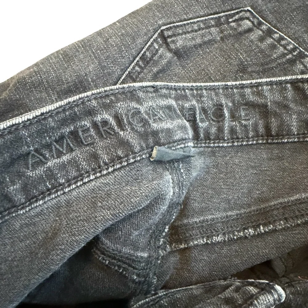 American Eagle Flex Black Denim Skinny Straight Jeans Stretch Size 32 Men's
